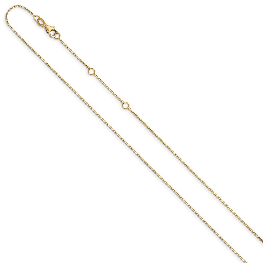 10K 1.05mm Diamond-cut Cable 1in + 1in Adjustable Chain