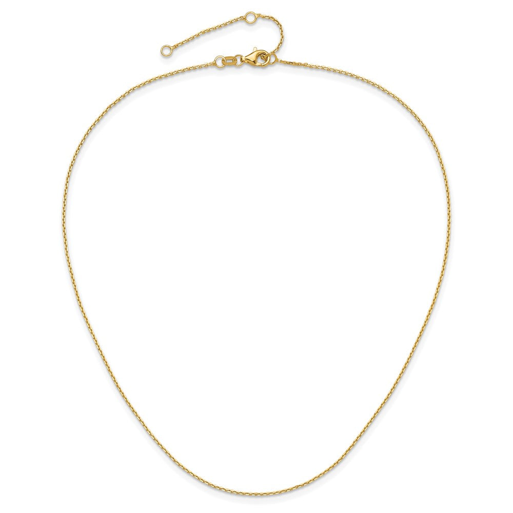 10K 1.05mm Diamond-cut Cable 1in + 1in Adjustable Chain