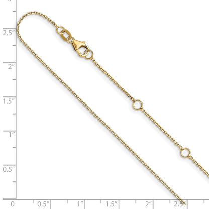 10K 1.05mm Diamond-cut Cable 1in + 1in Adjustable Chain