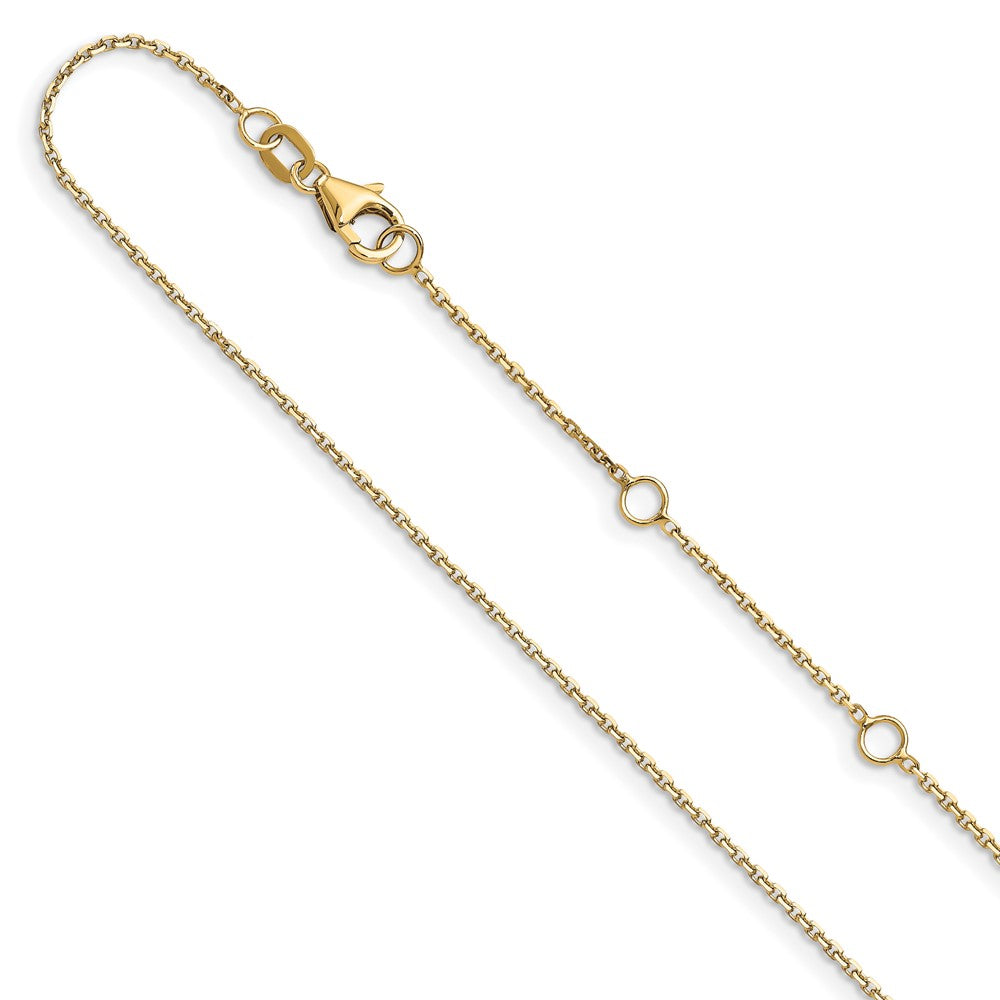 10K 1.05mm Diamond-cut Cable 1in + 1in Adjustable Chain
