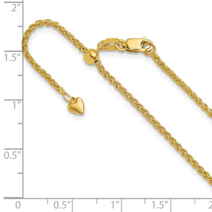 10K Adjustable 1.6mm Semi Solid Spiga Chain