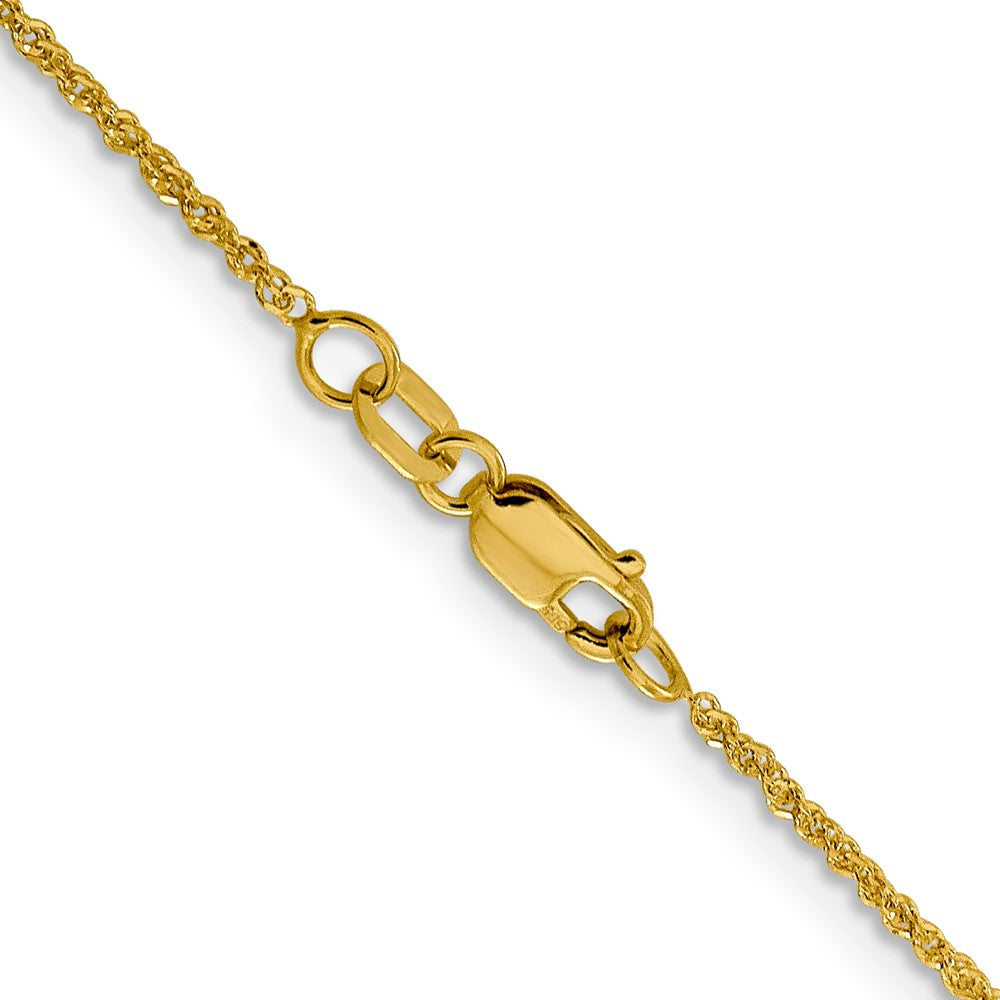 10K 1.3mm Sparkle Singapore Chain
