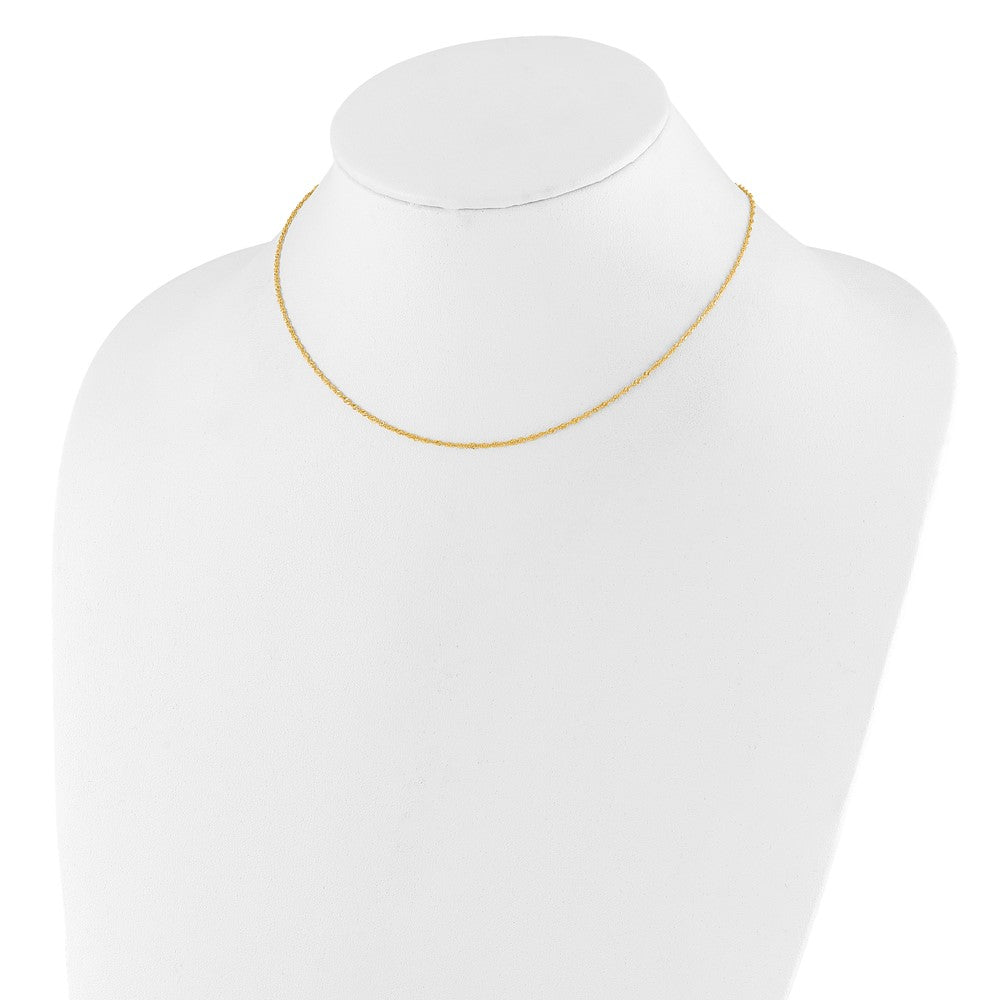 10K 1.25mm Singapore 1in + 1in Adjustable Chain