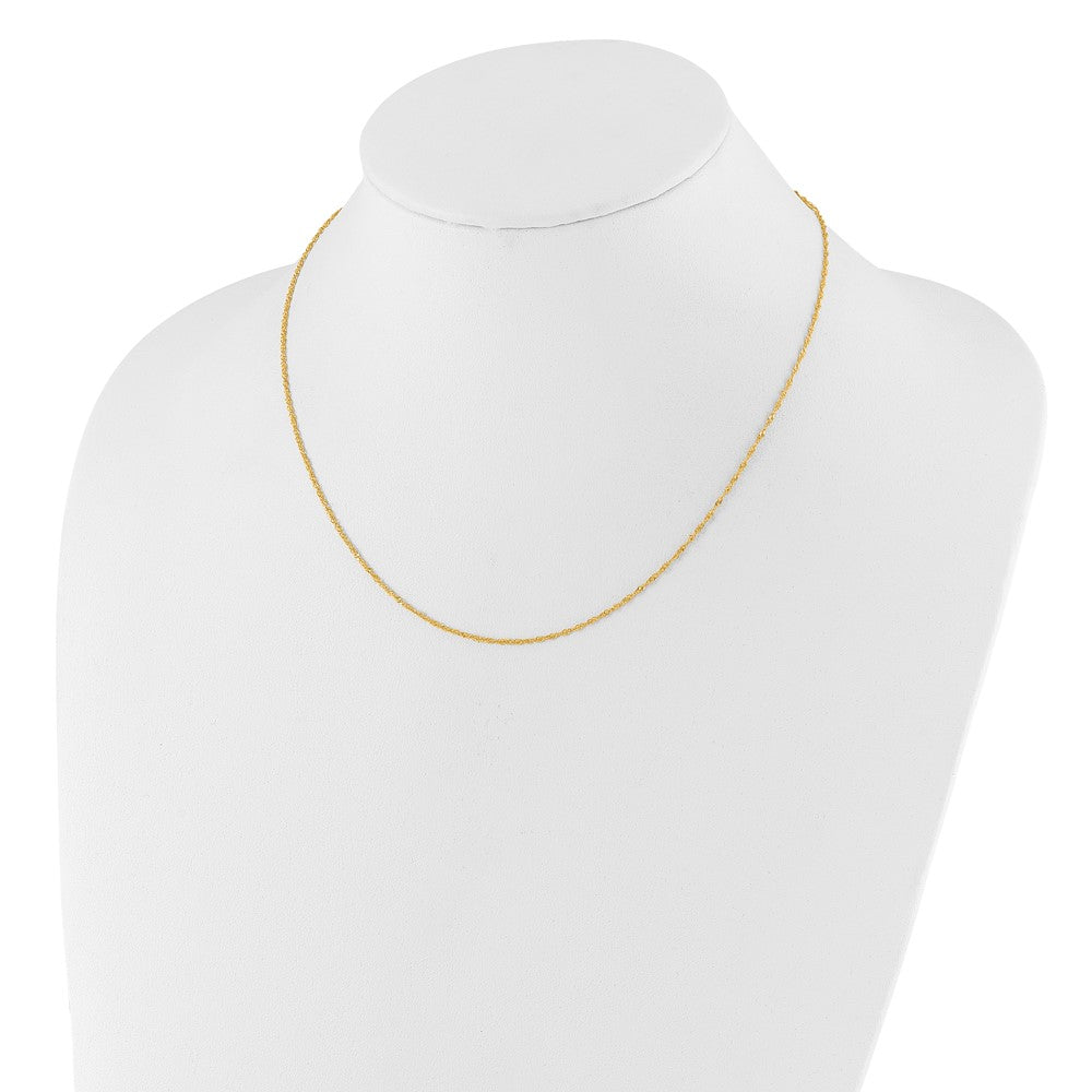 10K 1.25mm Singapore 1in + 1in Adjustable Chain