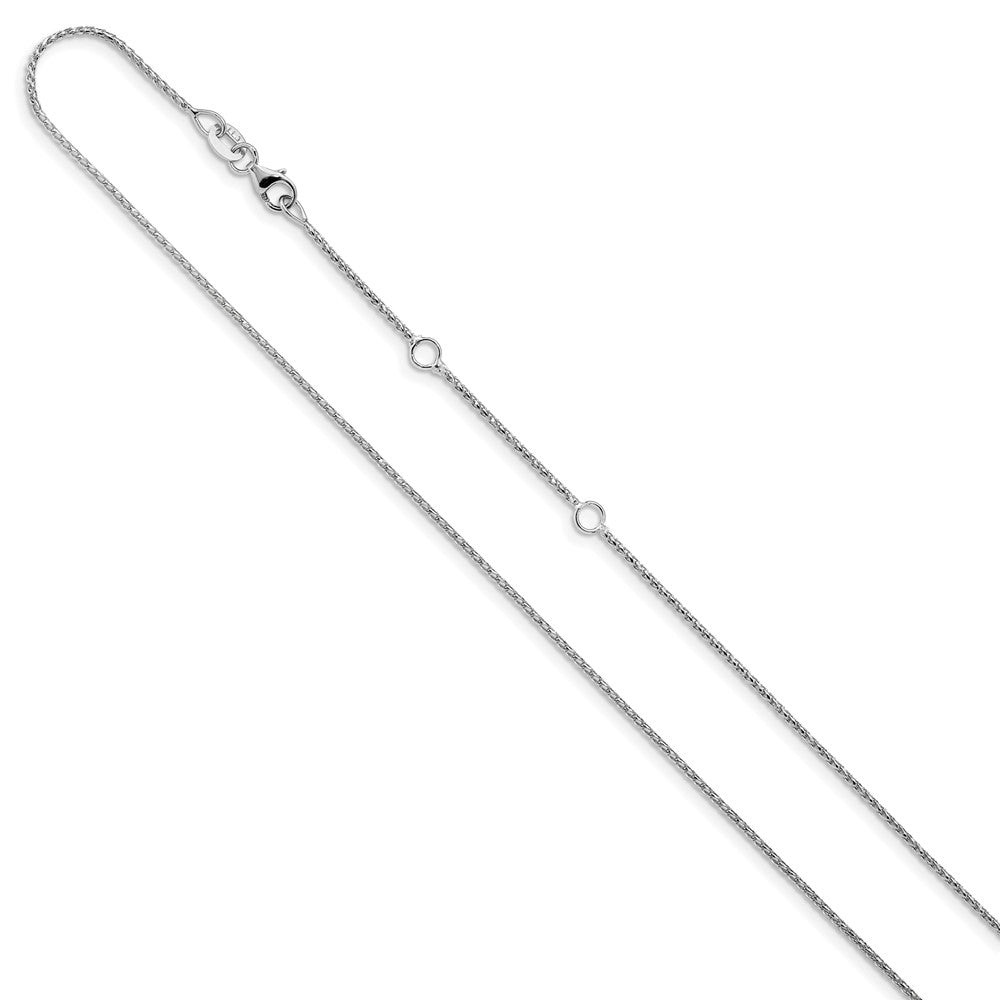 10K 1mm Diamond-cut Open Franco 1in + 1in Adjustable Chain