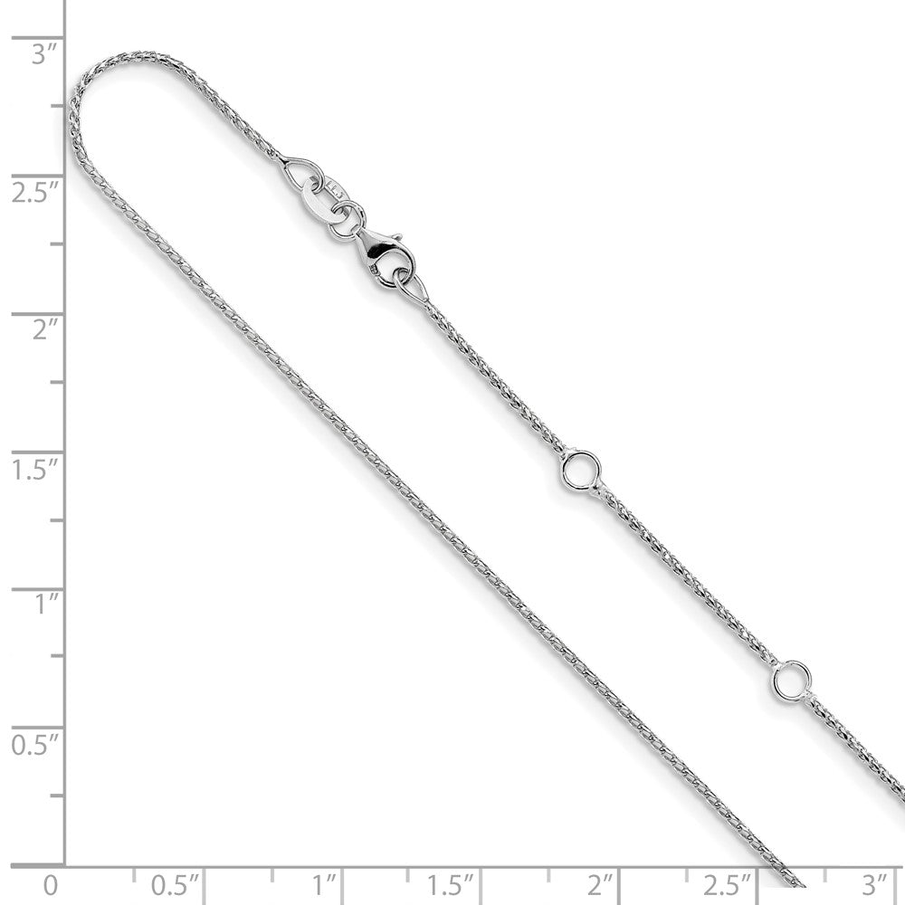 10K 1mm Diamond-cut Open Franco 1in + 1in Adjustable Chain