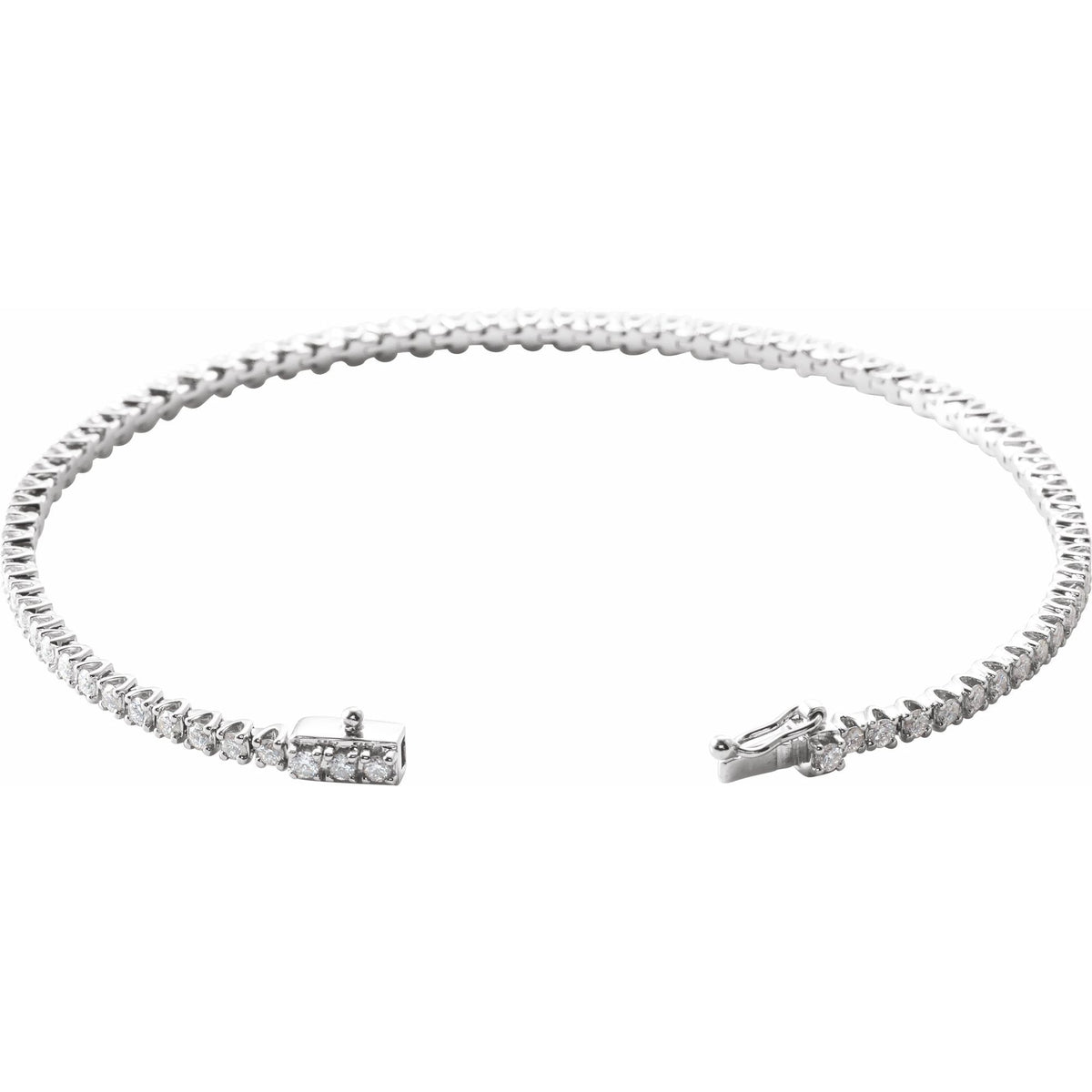2 CTW Natural Diamond Line 7" Bracelet - 7.0g
