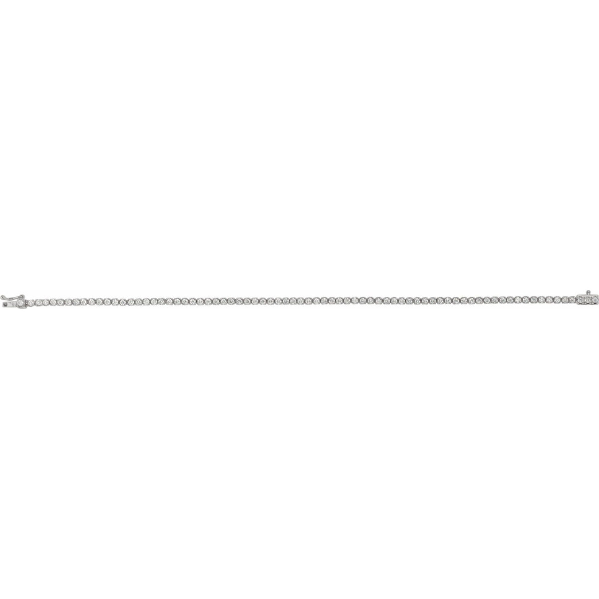 2 CTW Natural Diamond Line 7" Bracelet - 7.0g