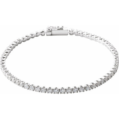 3 CTW Natural Diamond Line 7" Bracelet