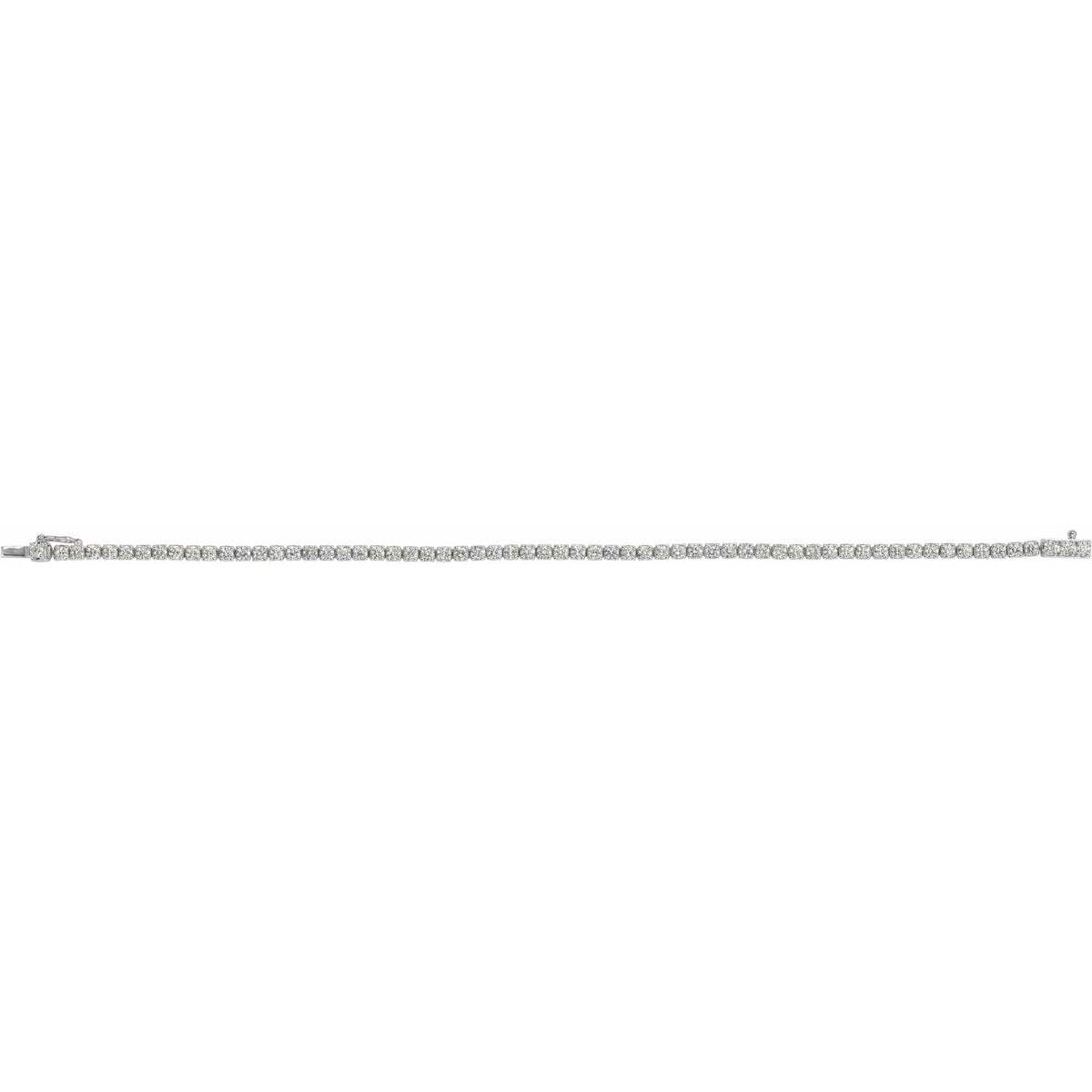 3 CTW Natural Diamond Line 7" Bracelet - White Gold/Yellow Gold