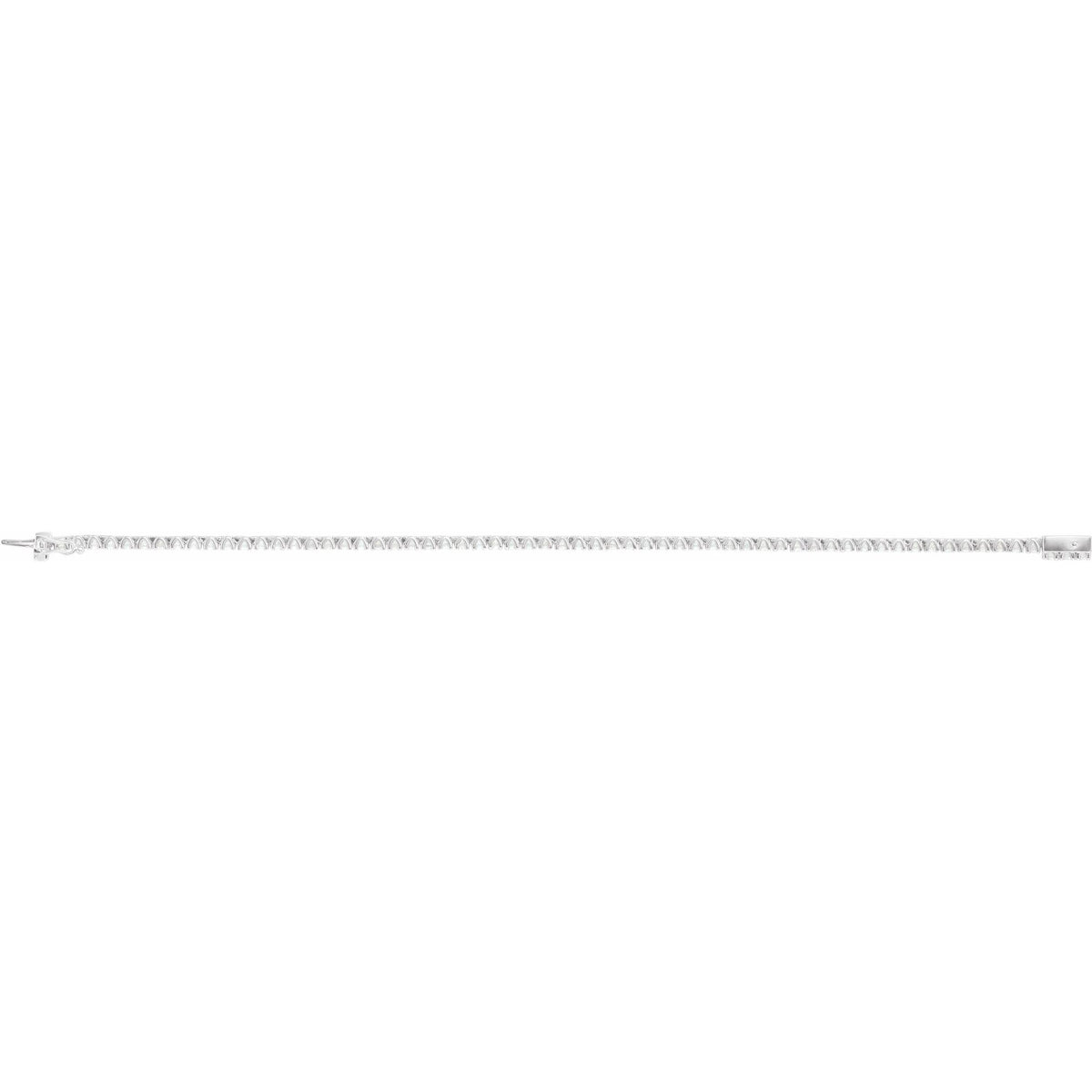 3 CTW Natural Diamond Line 7" Bracelet - White Gold/Yellow Gold