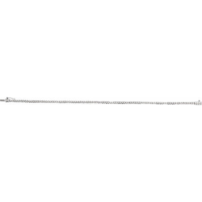3 CTW Natural Diamond Line 7" Bracelet - White Gold