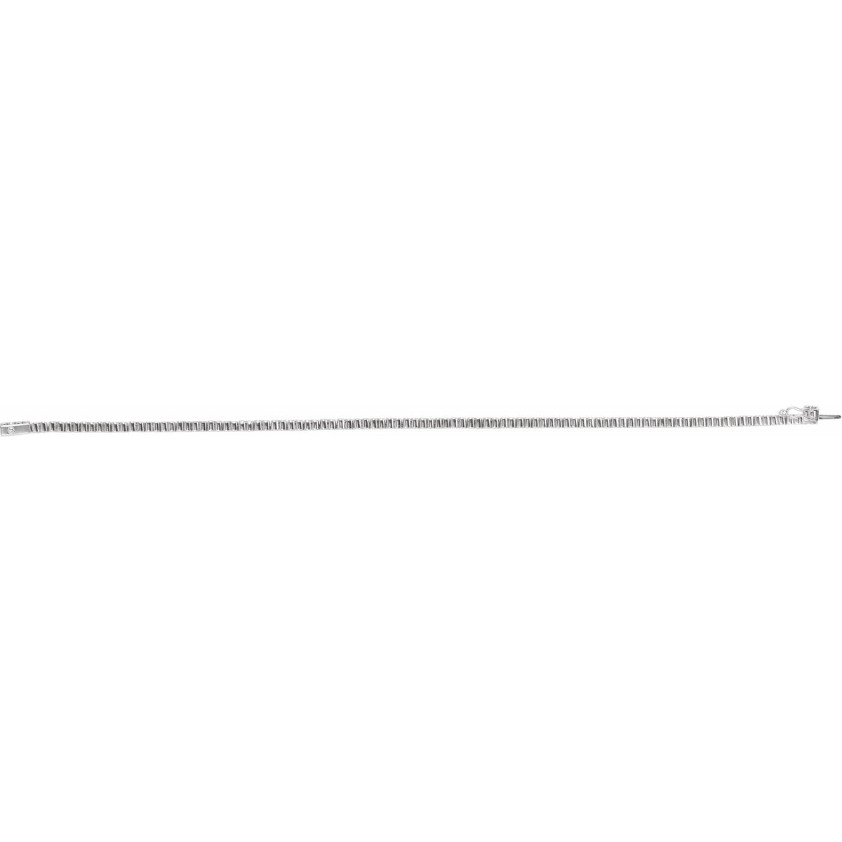 1 CTW Natural Diamond Line 7" Bracelet - 1.35mm Width