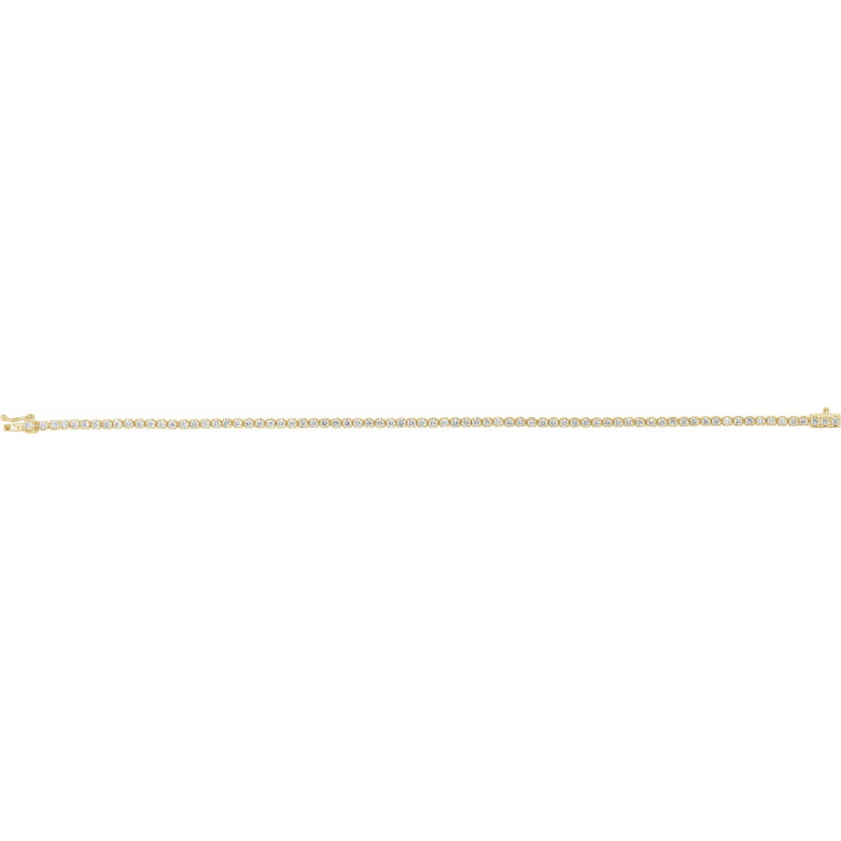 2 CTW Natural Diamond Line 7" Bracelet - 7.0g