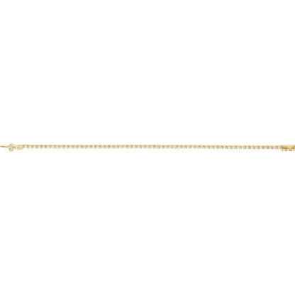 3 CTW Natural Diamond Line 7" Bracelet - White Gold/Yellow Gold