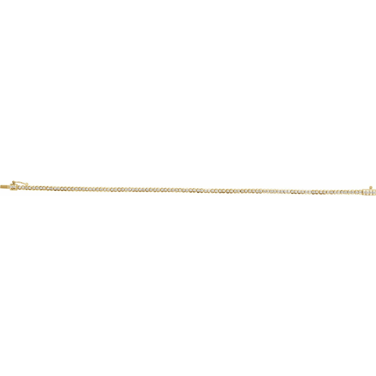 1 CTW Natural Diamond Line 7" Bracelet - 1.35mm Width