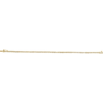 1 CTW Natural Diamond Line 7" Bracelet - 1.35mm Width