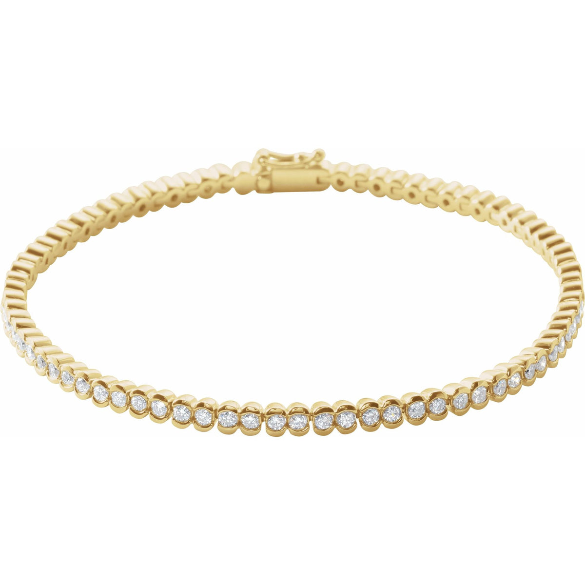 2 CTW Natural Diamond Line 7" Bracelet - 11.4g