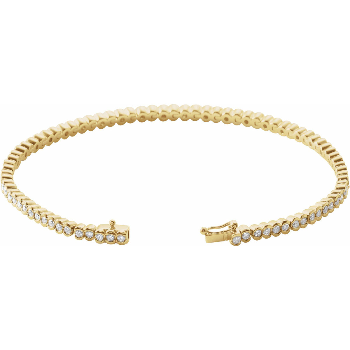 2 CTW Natural Diamond Line 7" Bracelet - 11.4g