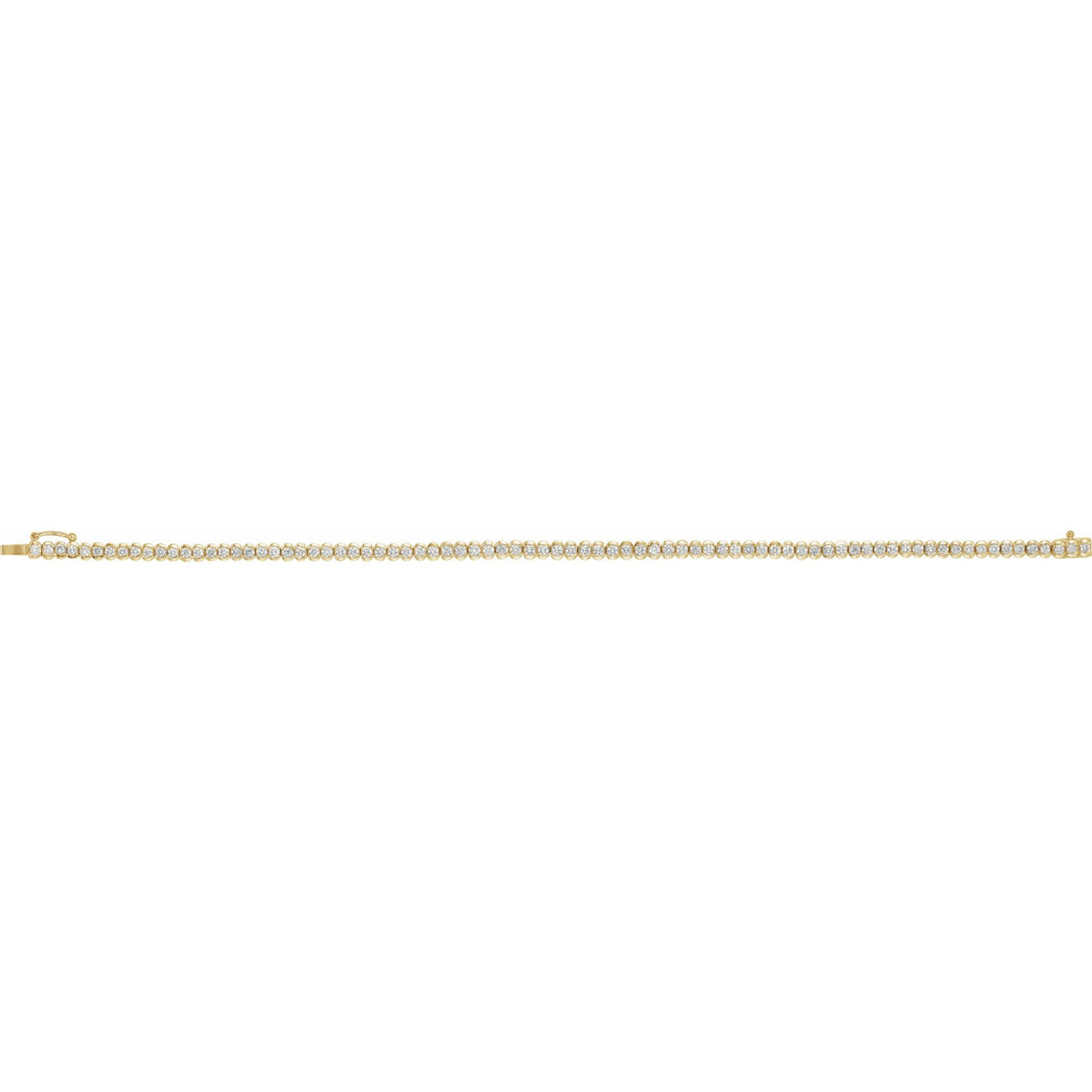 2 CTW Natural Diamond Line 7" Bracelet - 11.4g