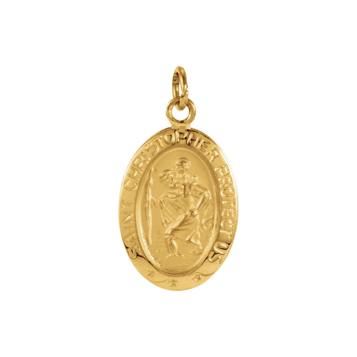 15x11 mm Oval St. Christopher Medal