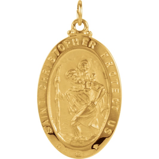 25x18 mm Oval St. Christopher Medal