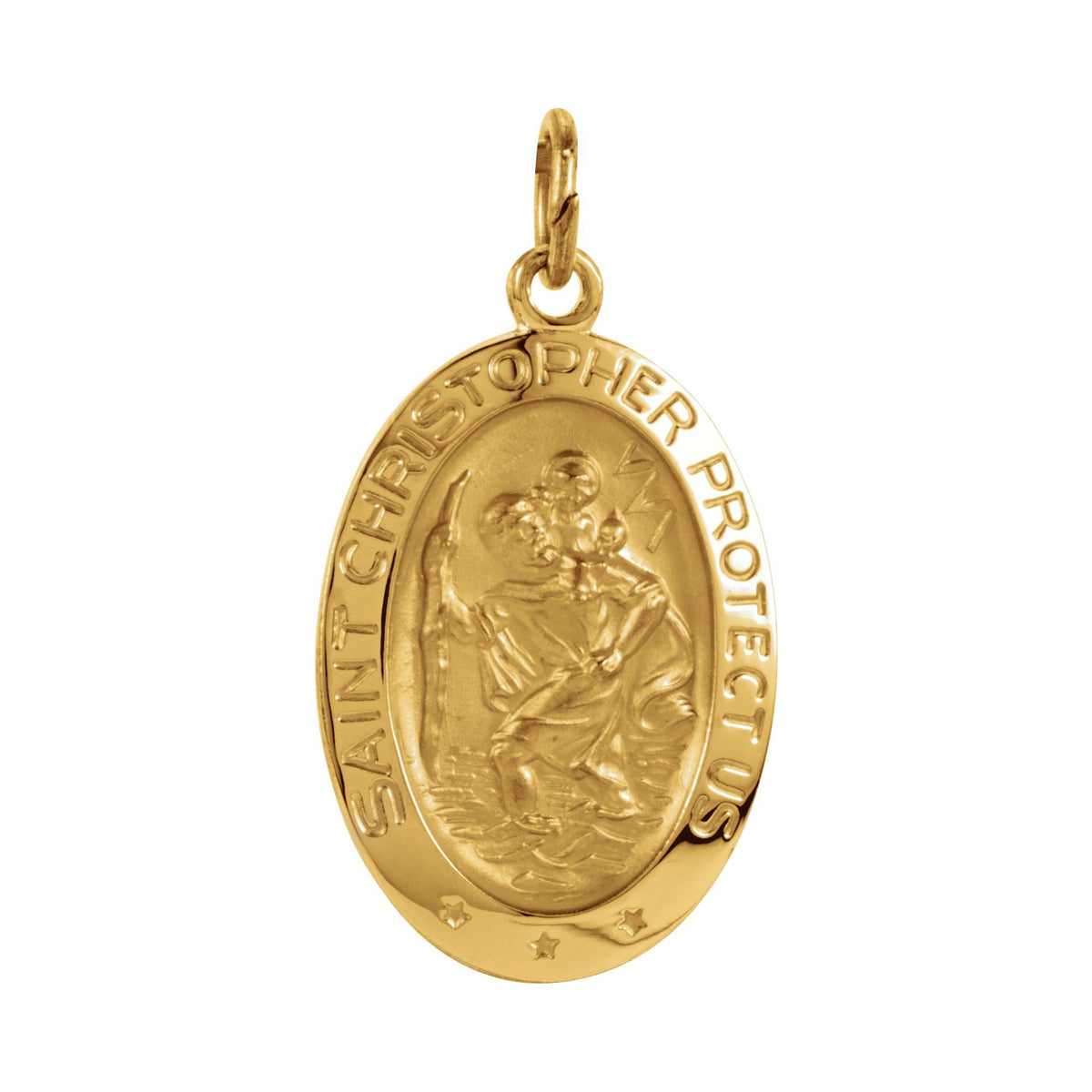 19x14 mm Oval St. Christopher Medal