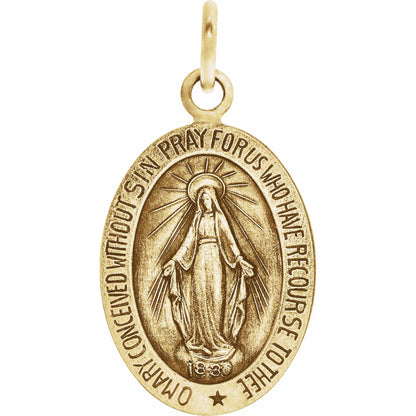 15x11 mm Oval Miraculous Medal