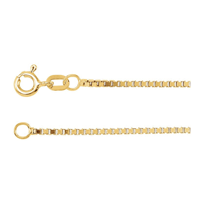 Diamond-Cut Box Chain 1.3mm