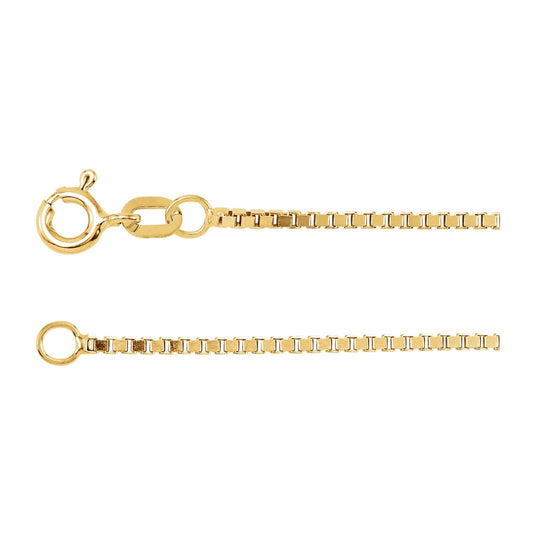 Diamond-Cut Box Chain 1.3mm