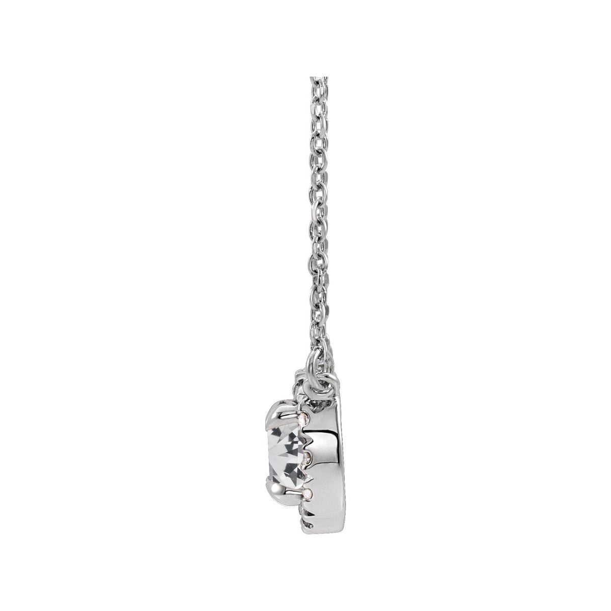 Natural Diamond French-Set Halo-Style Necklace or Center