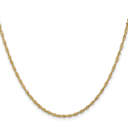 1.6mm Singapore Chain - Yellow Gold