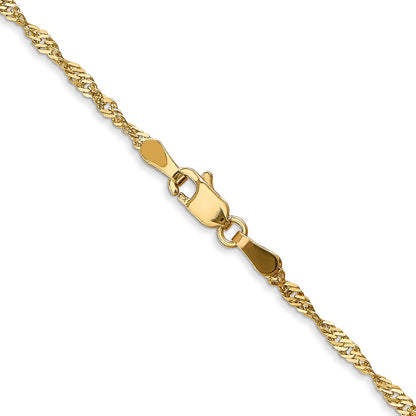 1.6mm Singapore Chain - Yellow Gold