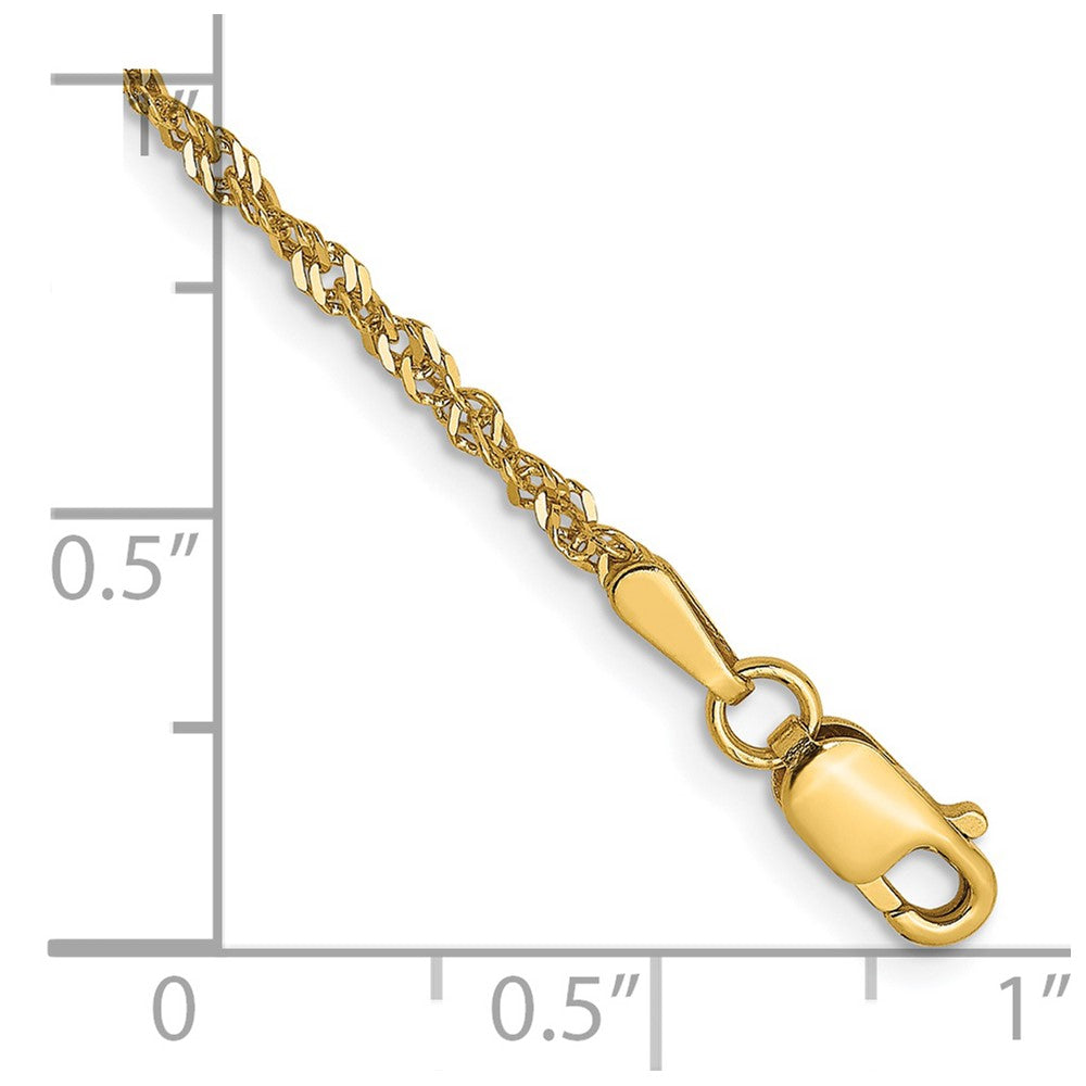 1.6 mm Singapore Chain Anklet