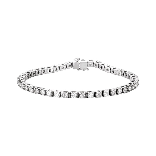 4 3/4 CTW Natural Diamond Line 7" Bracelet