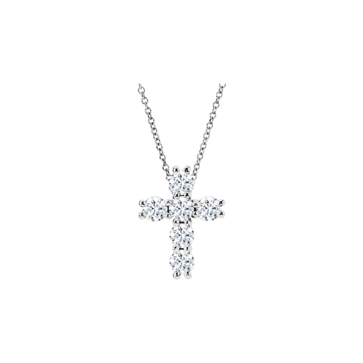 Natural Diamond Cross Necklace or Pendant