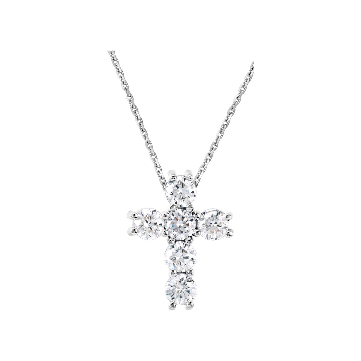 Natural Diamond Cross Necklace or Pendant