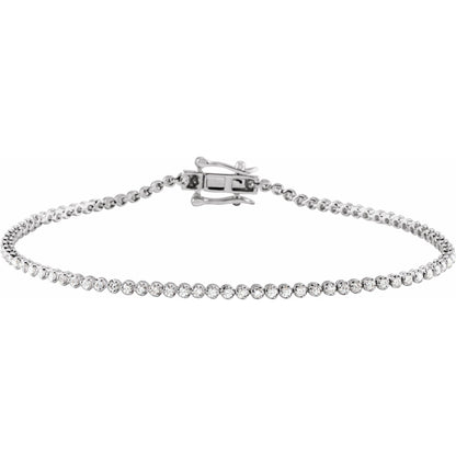 7/8 CTW Natural Diamond Line 7" Bracelet