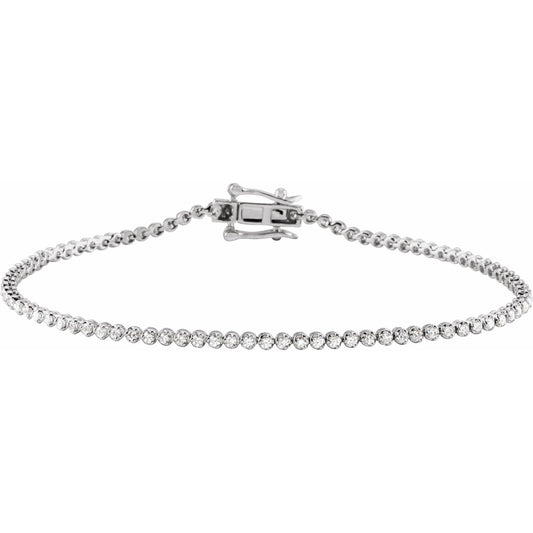 7/8 CTW Natural Diamond Line 7" Bracelet