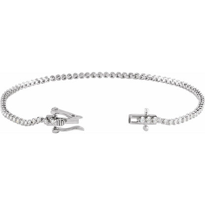 7/8 CTW Natural Diamond Line 7" Bracelet