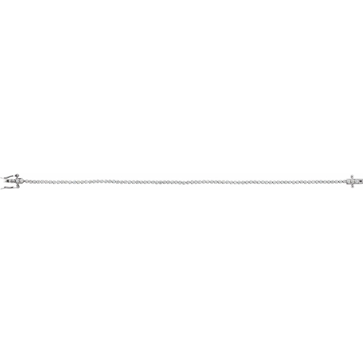 7/8 CTW Natural Diamond Line 7" Bracelet