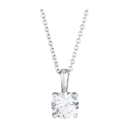 Natural Diamond Solitaire Necklace or Pendant