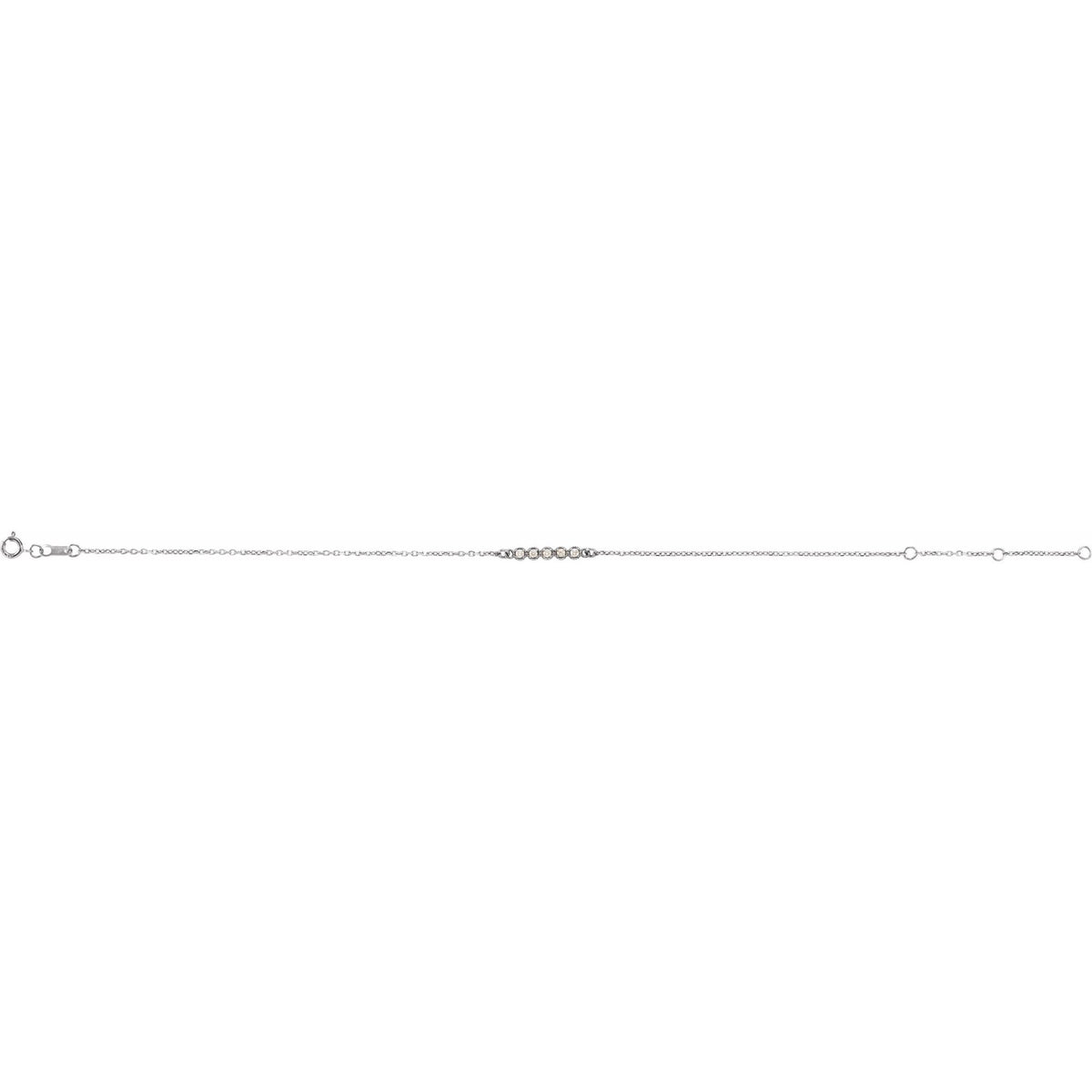 Natural Diamond Accented Bar Bracelet