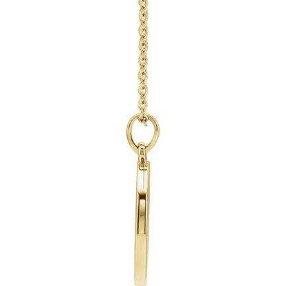 Natural Diamond Engravable Halo-Style Necklace or Pendant