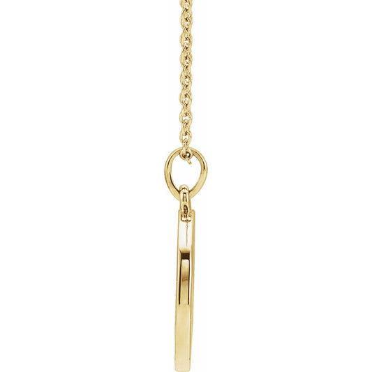 Natural Diamond Engravable Halo-Style Necklace or Pendant