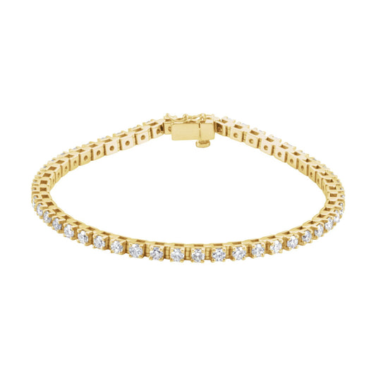 3 3/8 CTW Natural Diamond Line 7" Bracelet