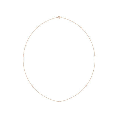 Natural Diamond Bezel-Set Station Necklace