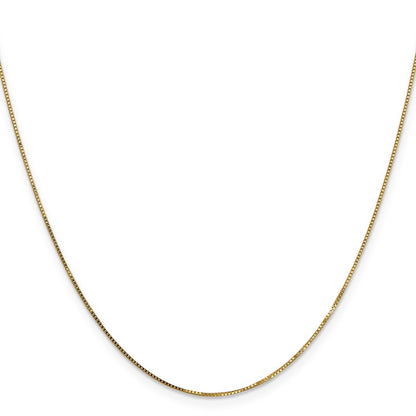 .8mm Box with Spring Ring Clasp Chain - Yellow Gold