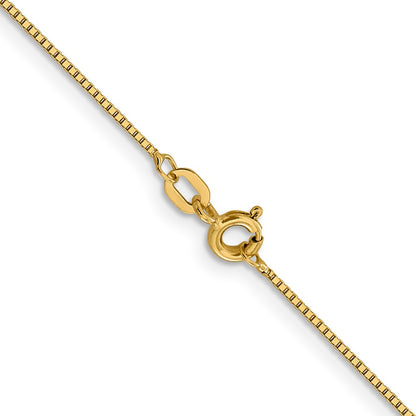 .8mm Box with Spring Ring Clasp Chain - Yellow Gold