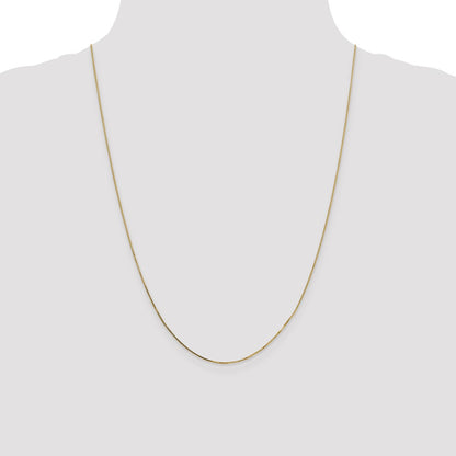 .8mm Box with Spring Ring Clasp Chain - Yellow Gold